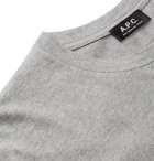A.P.C. - Andrew Logo-Print Mélange Cotton-Jersey T-Shirt - Gray