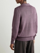 De Bonne Facture - Linen and Cotton-Blend Polo Shirt - Purple