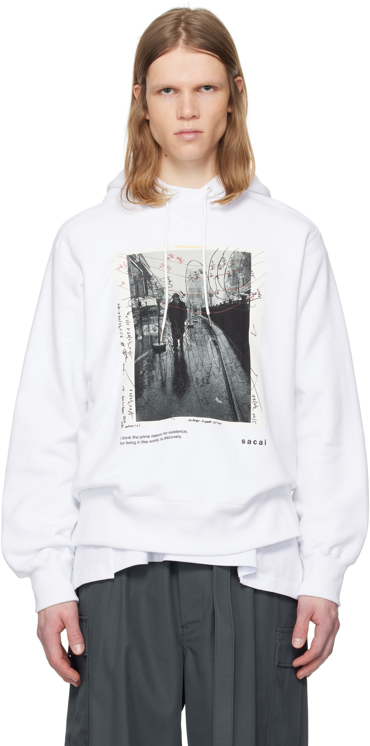 パーカー・フーディ sacai SS25 HOODIE JAMES DEAN (250923S 001) White 'James Dean' Hoodie by sacai on Sale
