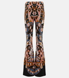 Etro - Floral high-rise flared wool pants