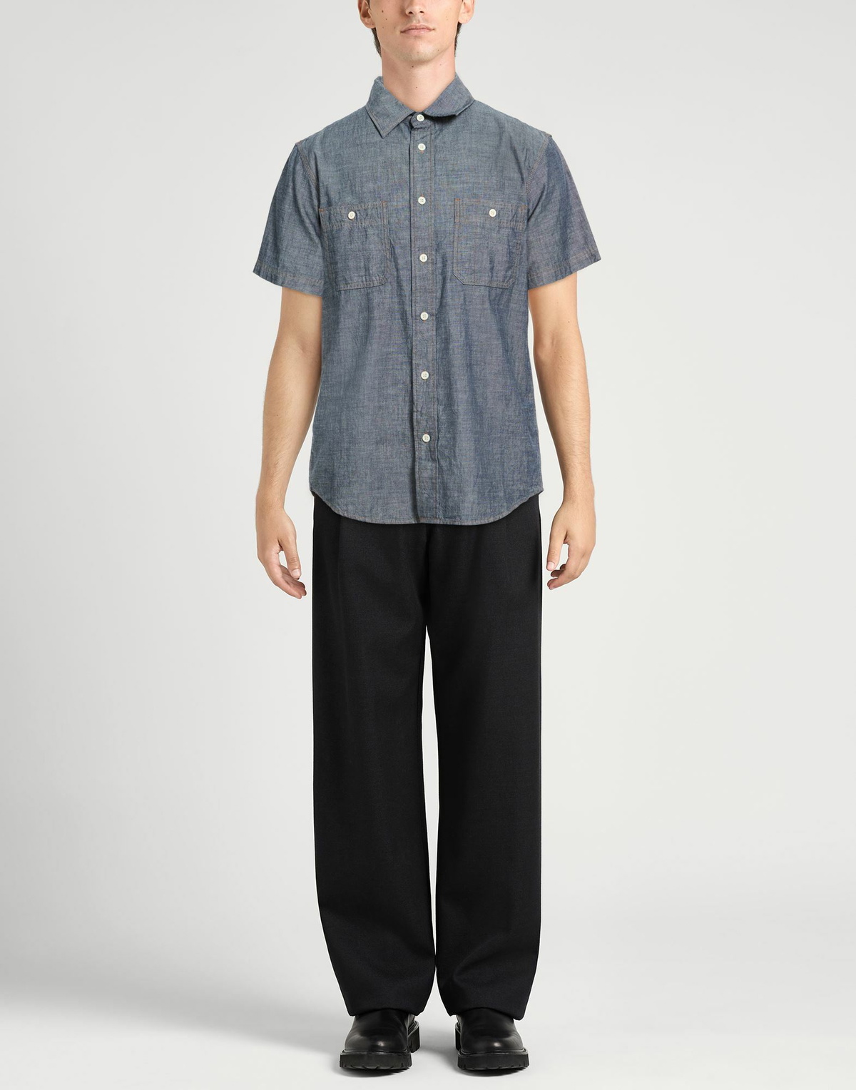 Filson Mens Denim shirt in Blue