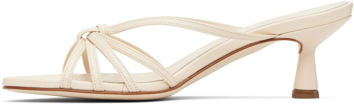 Aeyde Off-White Abby Leather Mules