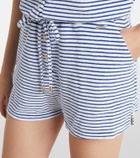 Melissa Odabash Cheryl striped cotton-blend romper
