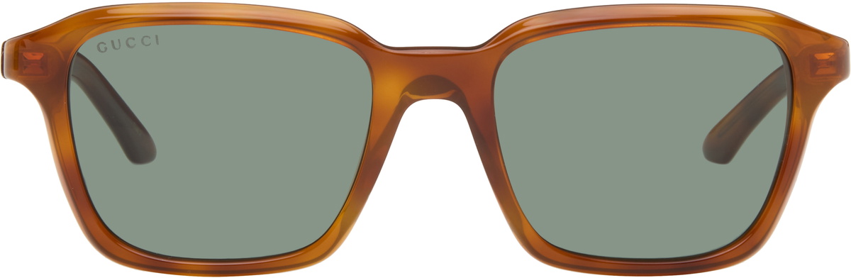 Gucci Orange Institutional Logo Sunglasses