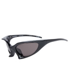 Balenciaga Men's Runner Cat Eye Glasses in Black 