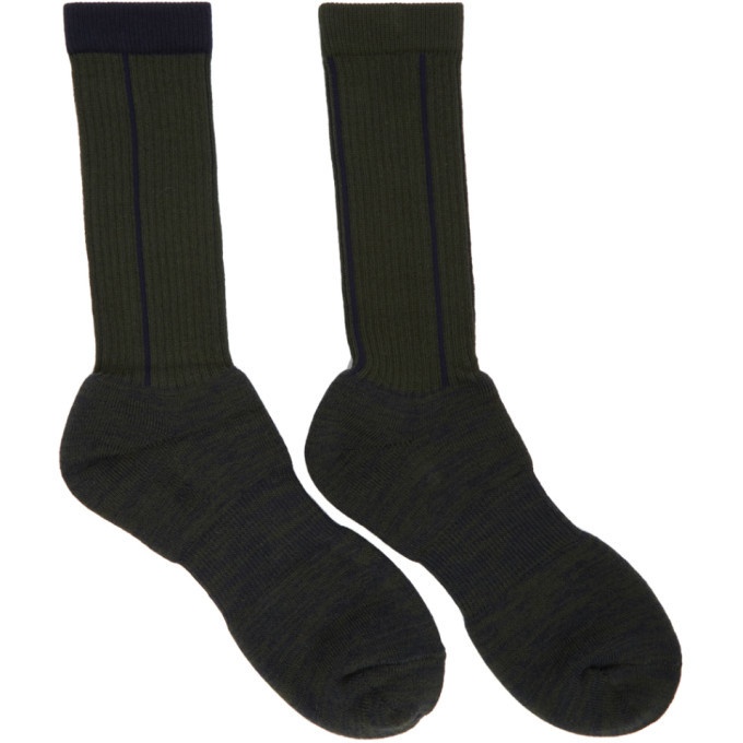 Photo: Sacai Green and Navy Pinstripe Socks