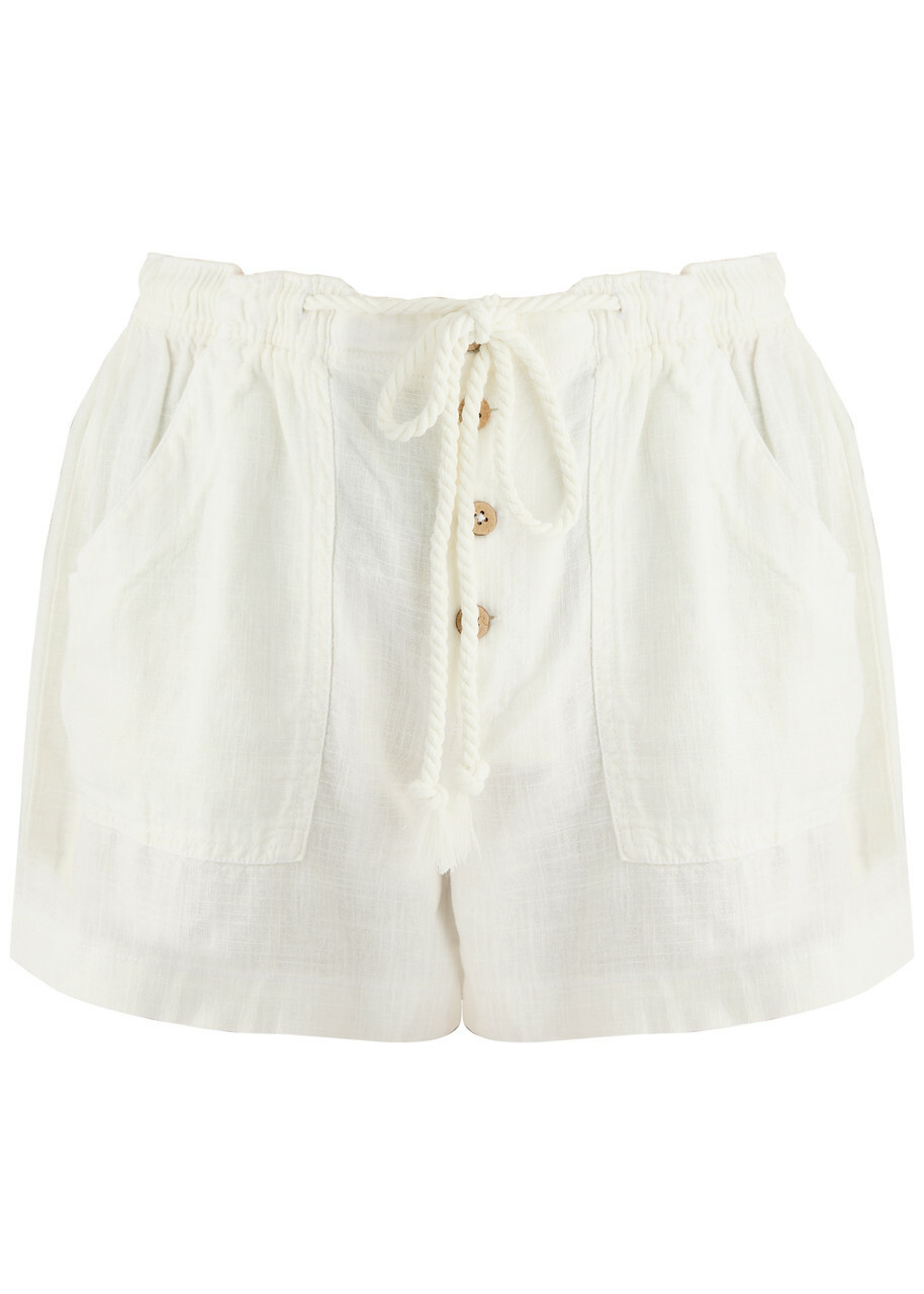 Free People Westmoreland Linen-blend Shorts Ivory XS (UK 4-6 / XS)