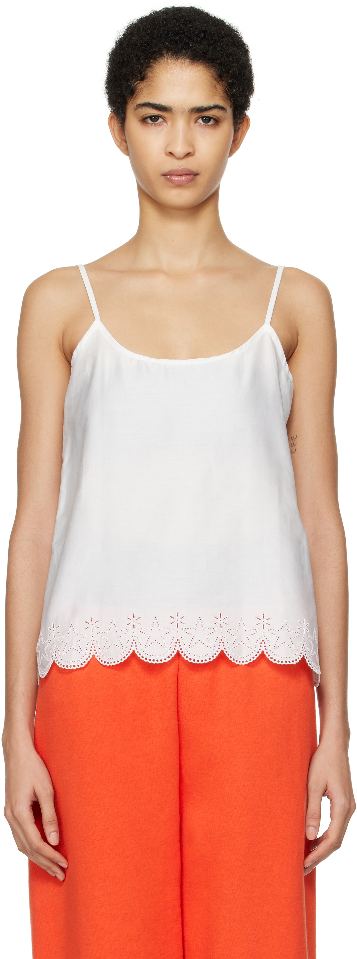 Sky High Farm Workwear White Cotton Tank Top