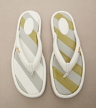 Tod's Striped leather thong sandals
