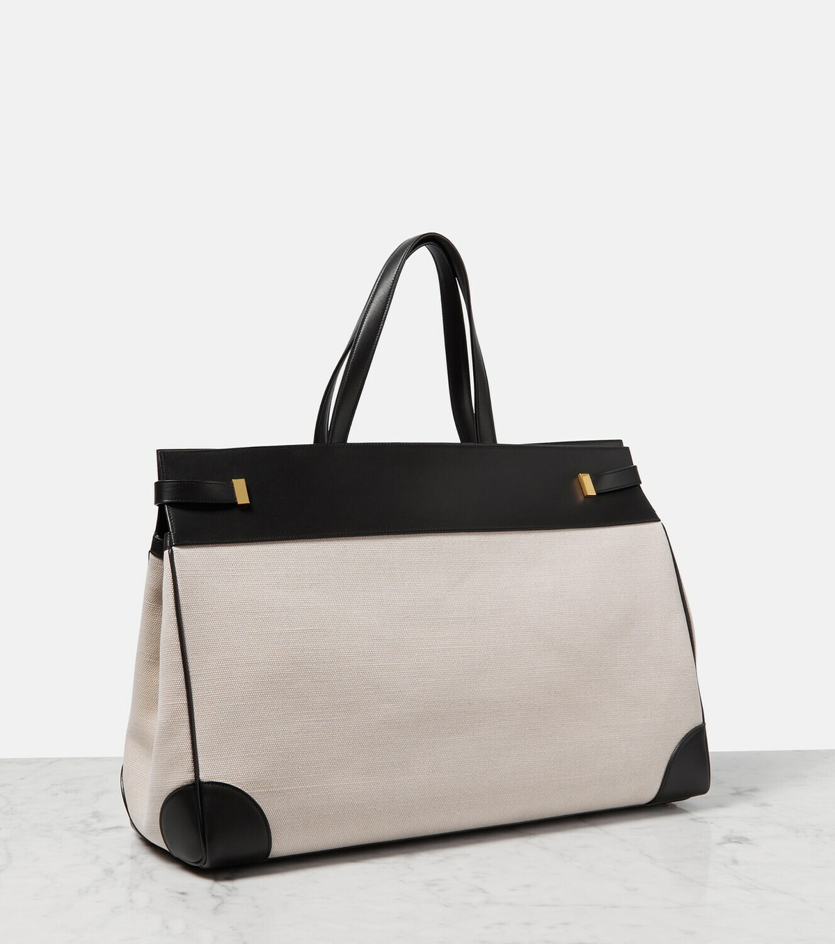 Saint Laurent Manhattan Large canvas and leather tote bag Saint Laurent Manhattan Large canvas and leather tote bag