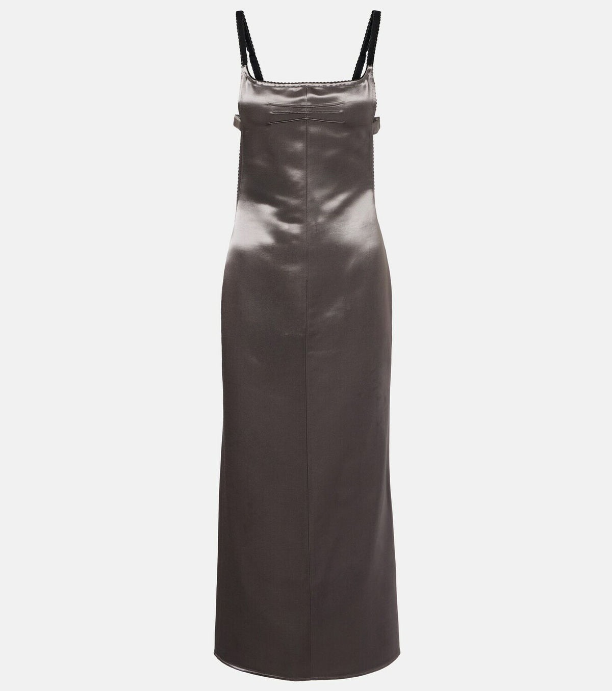 The Attico Open-back satin midi dress