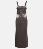 The Attico Open-back satin midi dress
