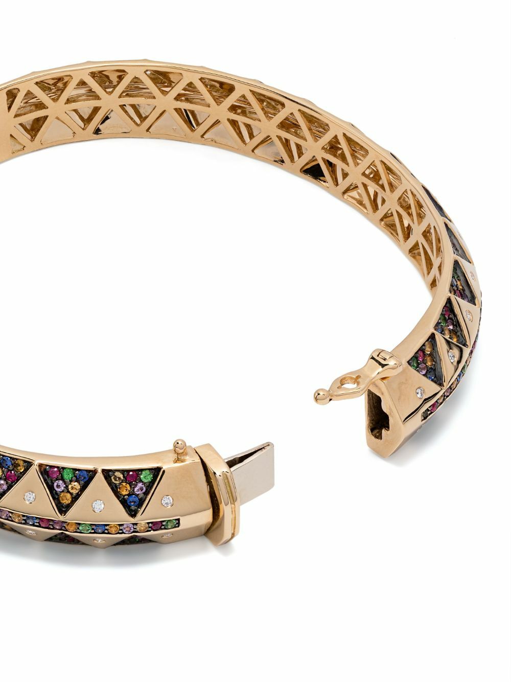 Harwell Godfrey 18K Yellow Gold Chubby Talisman Diamond Bangle Bracelet