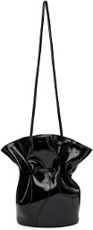Little Liffner Black Patent Vase Bucket Bag