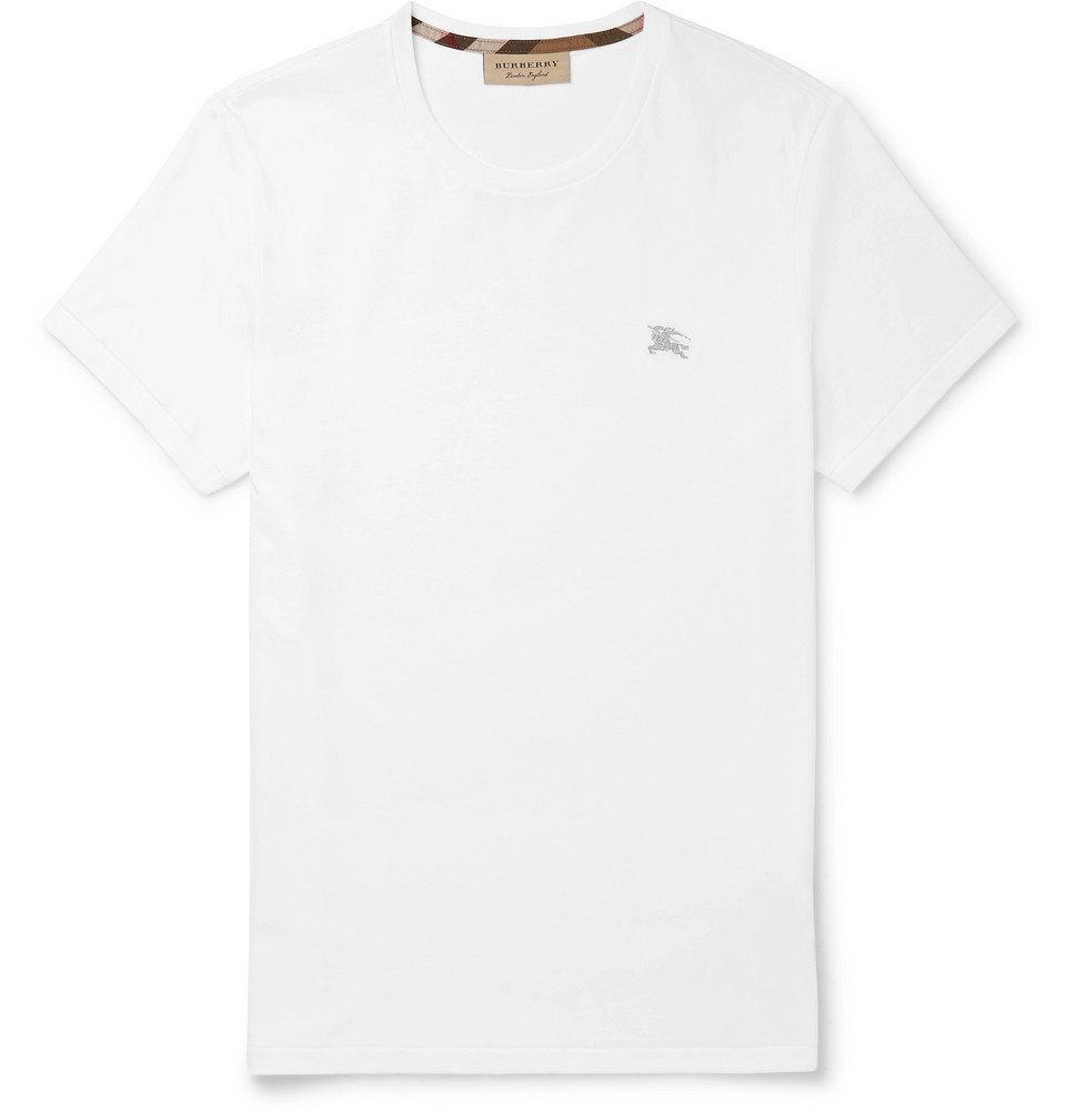 Burberry mens white sales t shirt