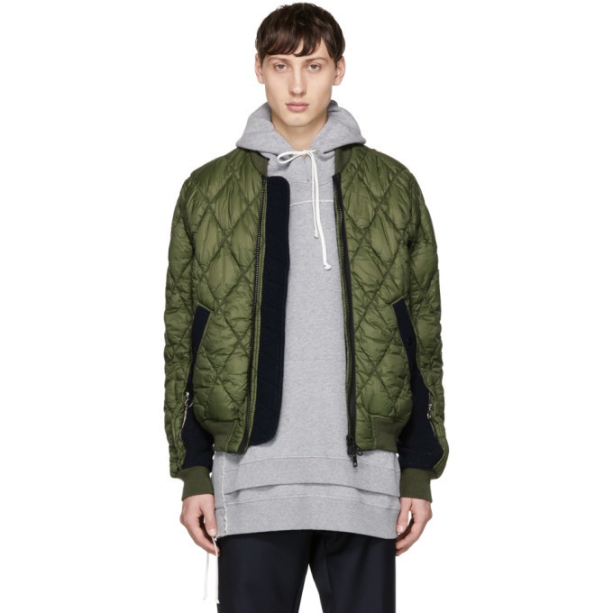 Photo: Tim Coppens Green Quilted MA-1 Bomber