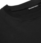 Balenciaga - Logo-Print Cotton-Jersey T-Shirt - Men - Black