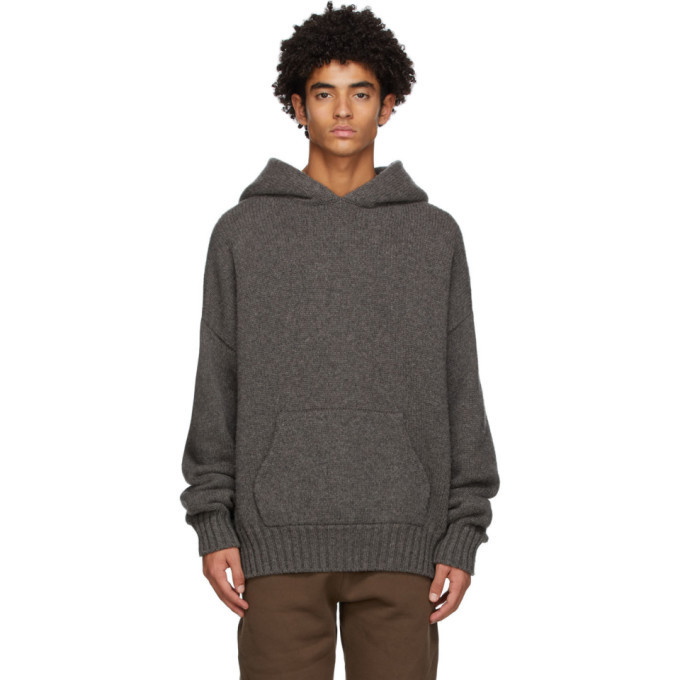 Photo: Fear of God Grey Brushed Knit Hoodie