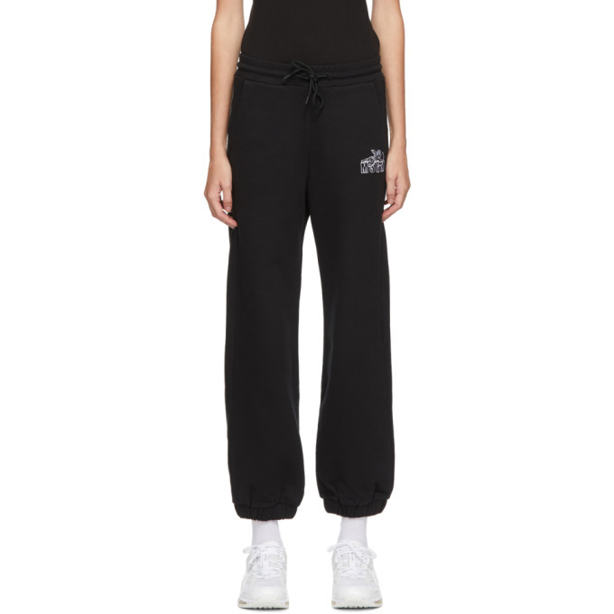 MSGM Black Cupid Logo Lounge Pants MSGM