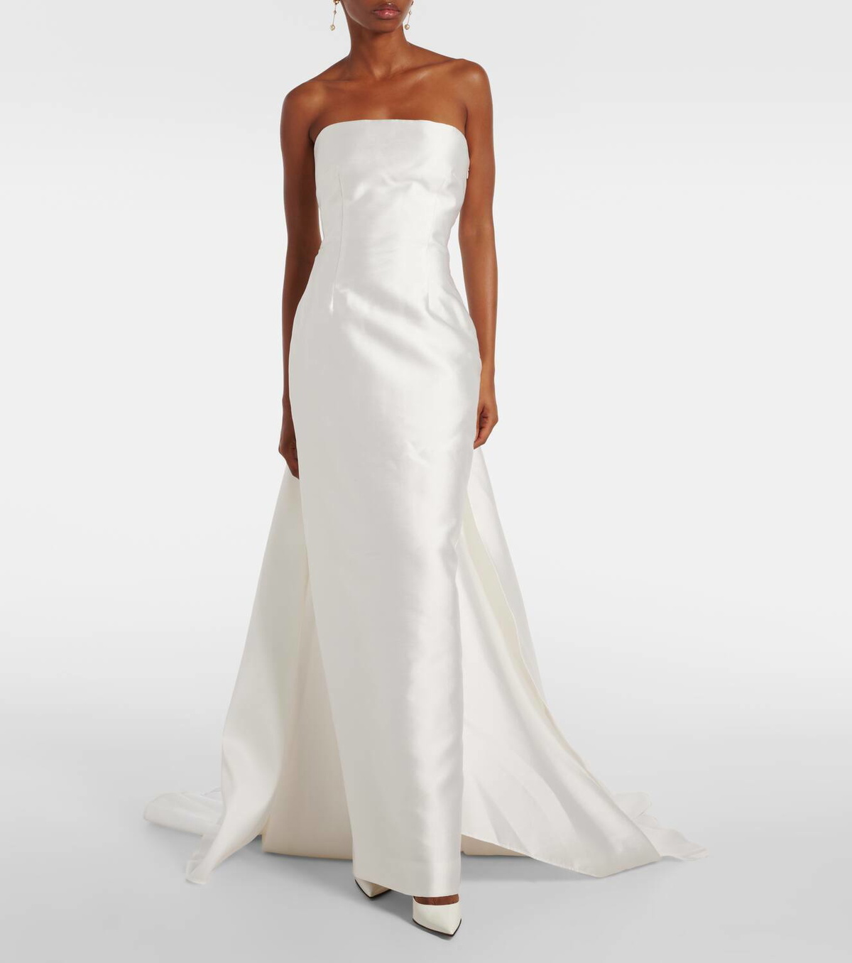 Solace London Bridal Imani strapless satin twill gown Solace