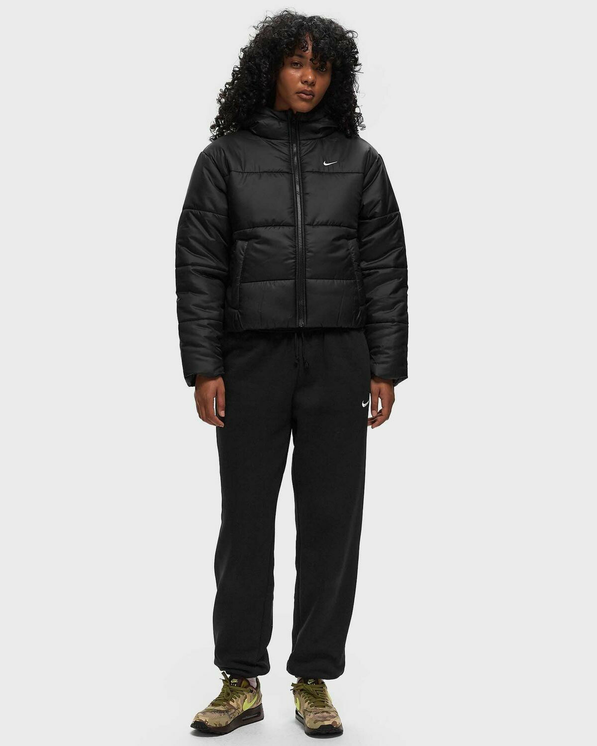 Nike Classic Puffer Therma Fit Loose Hooded Jacket Black