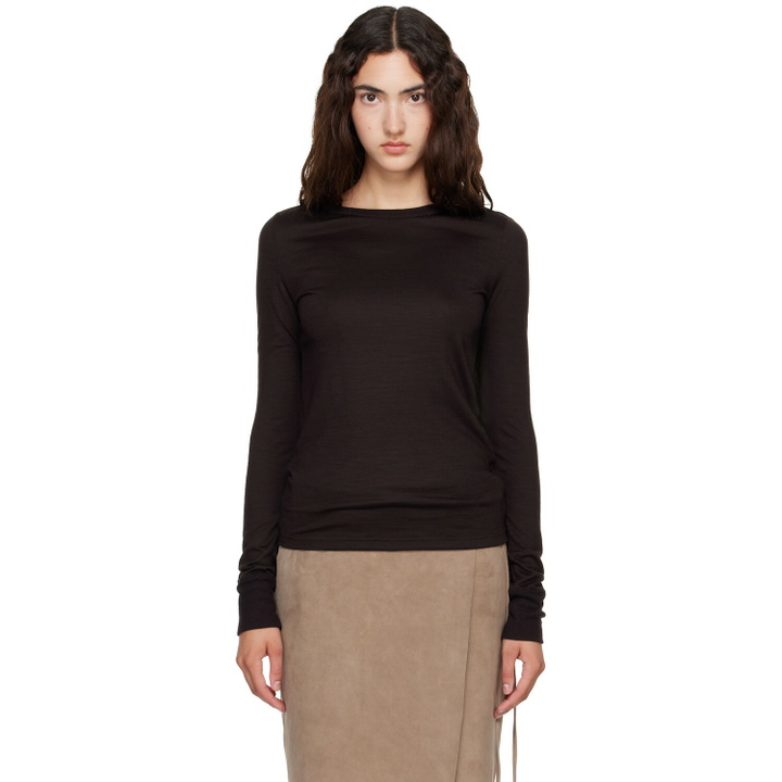 Photo: Studio Nicholson Brown Jersey Long Sleeve T-shirt