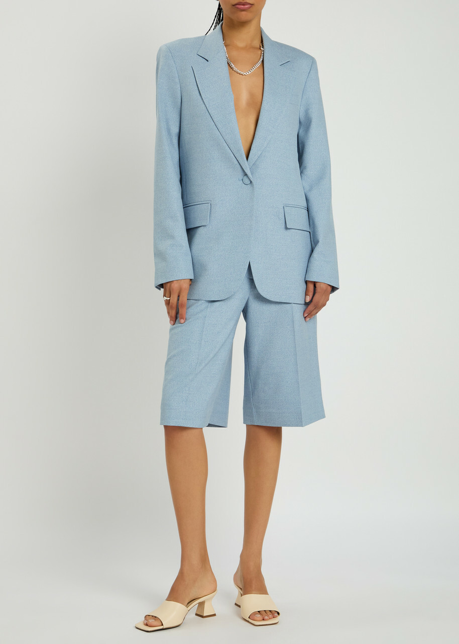 Remain BY Birger Christensen Woven Blazer Light Blue