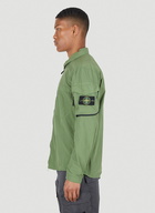 Compass Patch Overshirt Jacket in Green