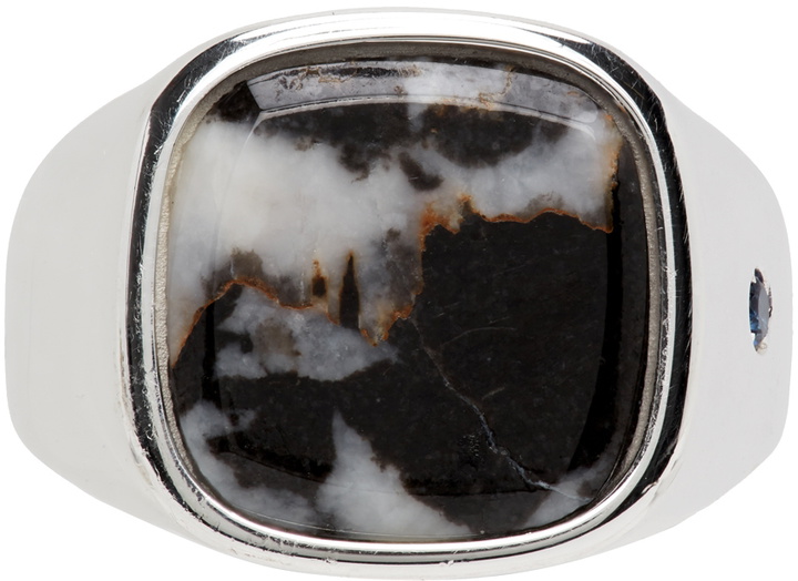 Photo: Hatton Labs SSENSE Exclusive Silver Jasper Signet Ring