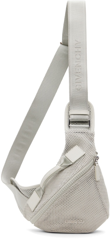 Photo: Givenchy Gray Small G-Zip Triangle Bag