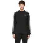 adidas Originals Black 3-Stripes Long Sleeve T-Shirt