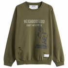 Neighborhood Men's Embroidered Savage Sweatshirt in Olive Drab
