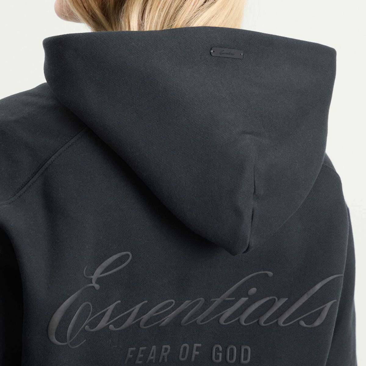 Fear of God ESSENTIALS Women's Classic Full Zip Hoodie in Vintage Black ...