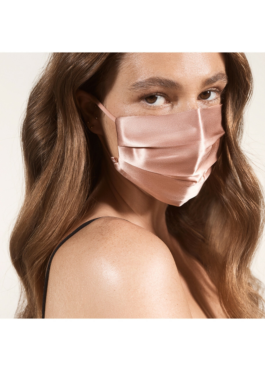 Slip Slip Silk Face Covering - Pink