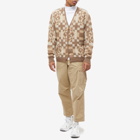 Anonymous Ism Men's Vintage Quilt Mohair Cardigan in Khaki