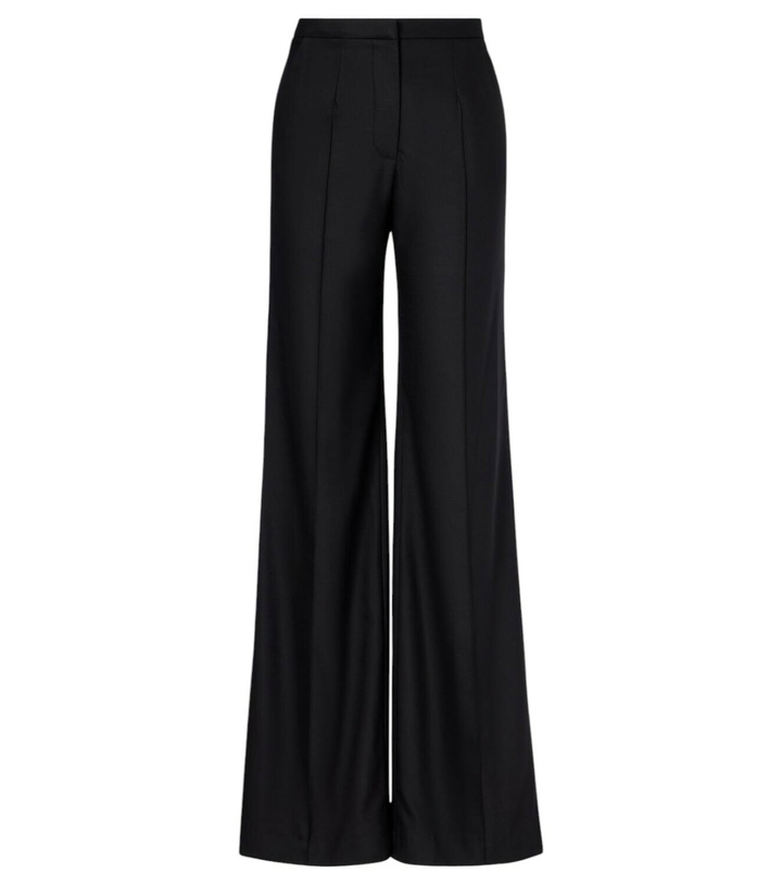 Photo: Costarellos Pleated wool-blend wide-leg pants