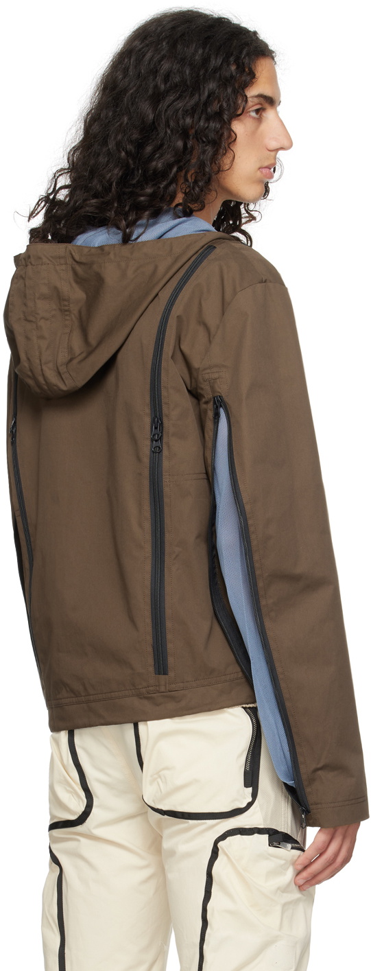 FFFPOSTALSERVICE Brown Zip Vent Jacket FFFPOSTALSERVICE