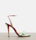 Christian Louboutin Miss Z tie dye patent leather sandals