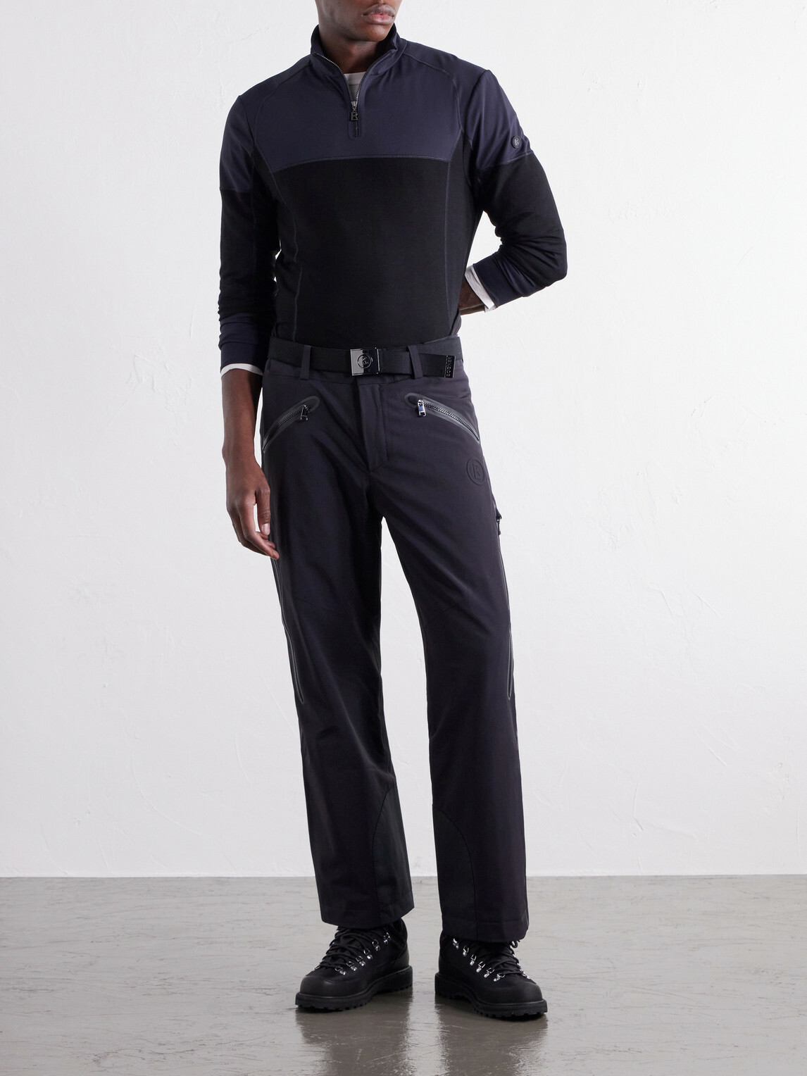 BOGNER - Tim-T Straight-Leg Belted Padded Shell Ski Pants - Black