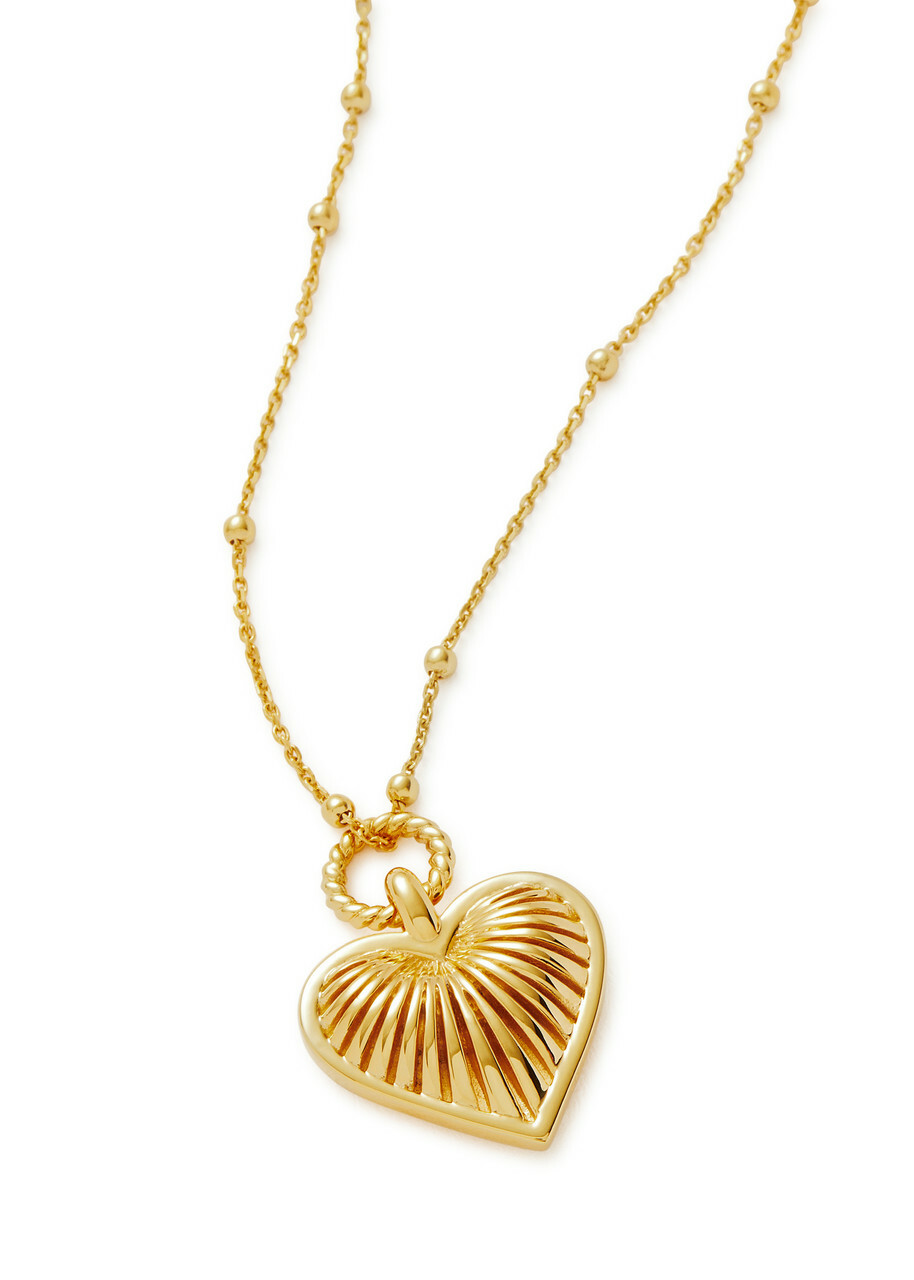 Missoma Ridge Heart 18kt Gold-plated Necklace - One Size