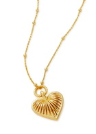 Missoma Ridge Heart 18kt Gold-plated Necklace - One Size