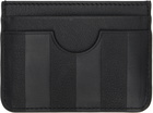 AMI Paris Black Leather Midi Card Holder