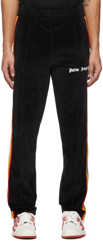 Photo: Palm Angels Black Chenille Rainbow Lounge Pants