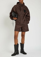 Ganni Polka dot Shell Shorts Brown
