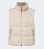 Agnona Cable-knit cashmere puffer vest