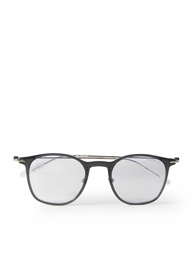 Photo: Montblanc - Round-Frame Acetate and Silver-Tone Sunglasses