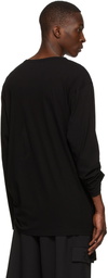 Yohji Yamamoto Black Cotton Long Sleeve T-Shirt