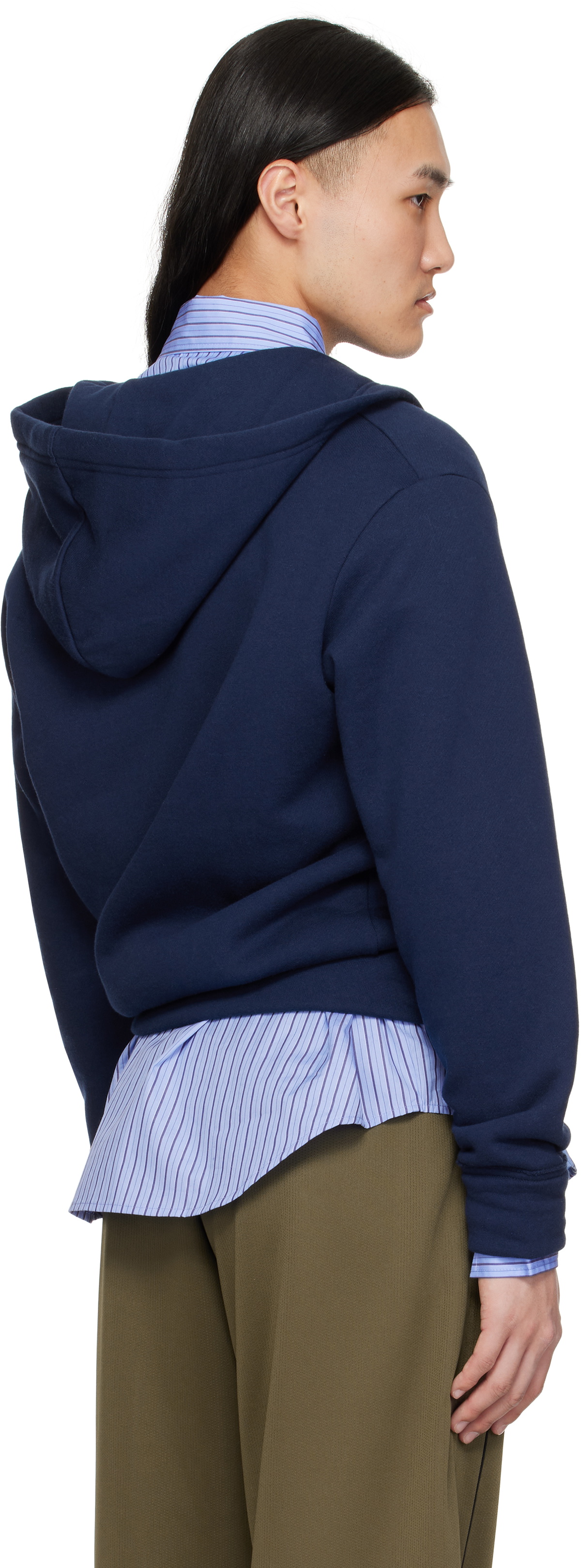 Commission Navy Twisted Zip-Up Hoodie