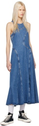 Re/Done Blue Racer Tank Denim Midi Dress