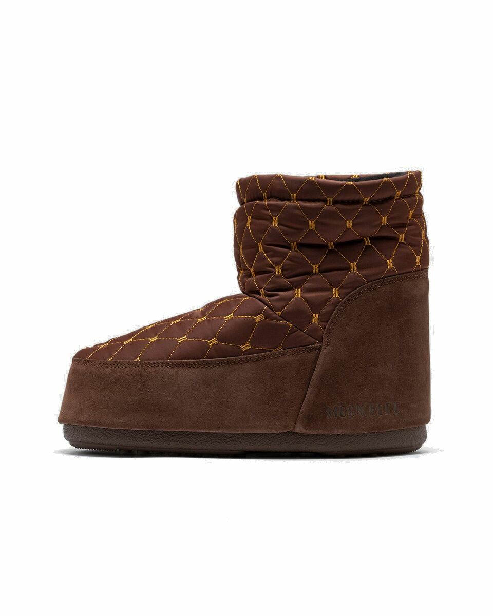 Photo: Moon Boot Icon Low Nolace Quilted Brown - Mens - Boots